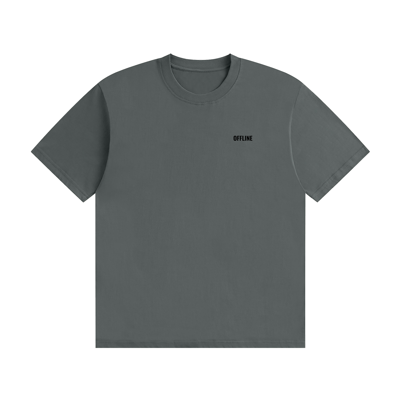 Seamless Cotton T-Shirt Gray Front